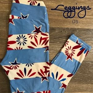Lularoe 4th of July Leggings OS
